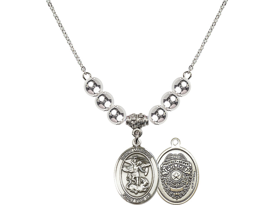 N32 Birthstone Necklace<br>St. Michael the Archangel/Policeman