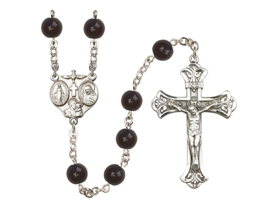 3-Way<br>R0938 8mm Rosary<br>Black Onyx