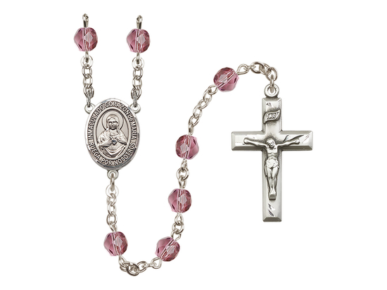 Corazon Inmaculado de Maria<br>R6000-8337SP 6mm Rosary<br>Available in 12 colors