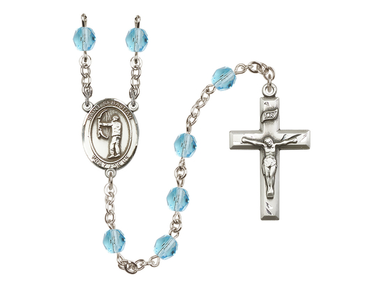 Saint Sebastian / Archery<br>R6000-8189 6mm Rosary<br>Available in 12 colors