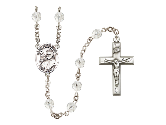 Saint John Paul II<br>R6000-8234 6mm Rosary<br>Available in 12 colors