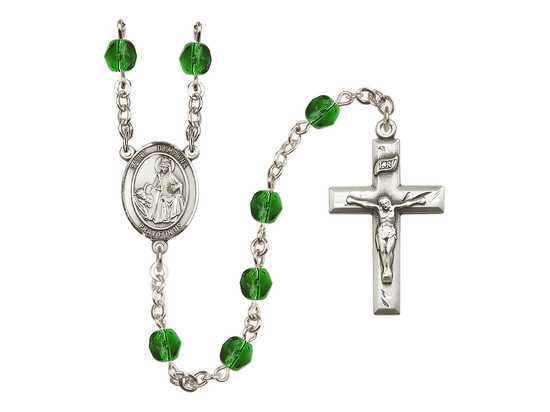 Saint Dymphna<br>R6000-8032 6mm Rosary<br>Available in 12 colors