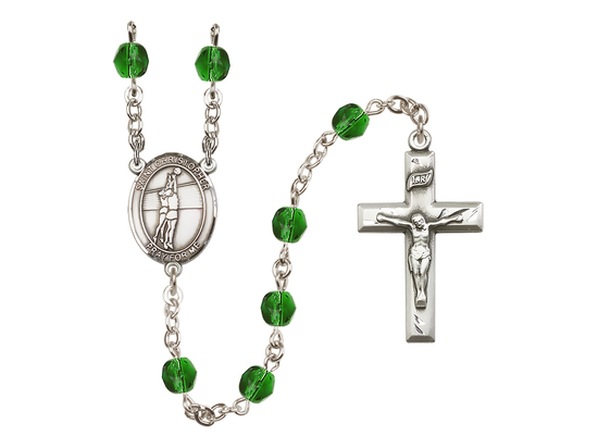 Saint Christopher/Volleyball<br>R6000-8138 6mm Rosary<br>Available in 12 colors