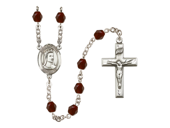 Saint Elizabeth of Hungary<br>R6000-8033 6mm Rosary<br>Available in 12 colors