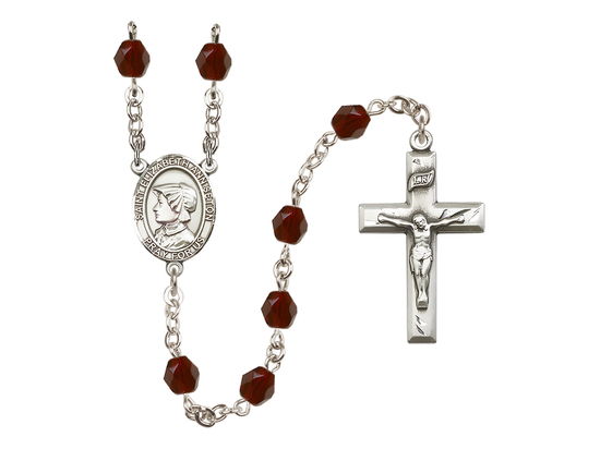 Saint Elizabeth Ann Seton<br>R6000-8224 6mm Rosary<br>Available in 12 colors