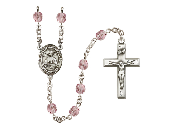 Saint Catherine Laboure<br>R6000-8021 6mm Rosary<br>Available in 12 colors