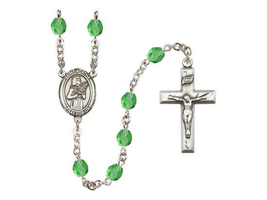 Saint Agatha<br>R6000-8003 6mm Rosary<br>Available in 12 colors