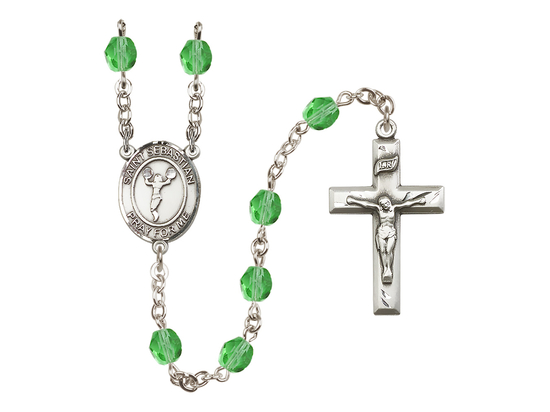 Saint Sebastian/Cheerleading<br>R6000-8170 6mm Rosary<br>Available in 12 colors