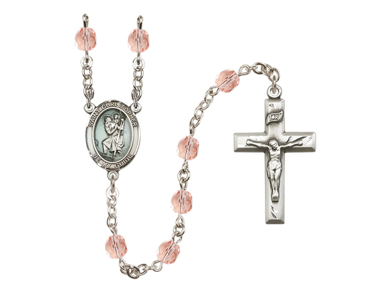 R6000 Series Rosary<br>St. Christopher<br>Available in 12 Colors