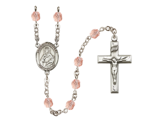 Saint Alexandra<br>R6000-8215 6mm Rosary<br>Available in 12 colors