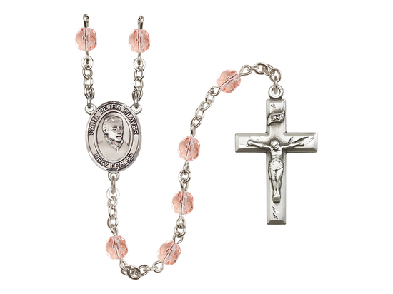 Saint Peter Claver<br>R6000-8442 6mm Rosary<br>Available in 12 colors