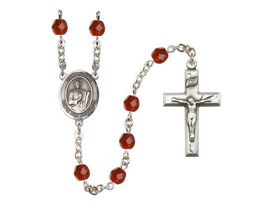 San Judas<br>R6000-8060SP 6mm Rosary<br>Available in 12 colors