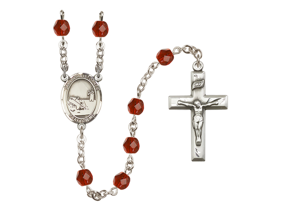 Saint Christopher / Fishing<br>R6000-8196 6mm Rosary<br>Available in 12 colors