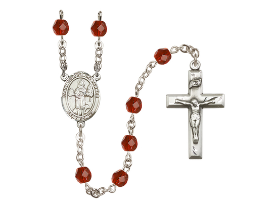 Saint Isidore the Farmer<br>R6000-8276 6mm Rosary<br>Available in 12 colors