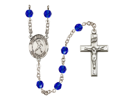 Saint Sebastian/Football<br>R6000-8161 6mm Rosary<br>Available in 12 colors