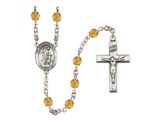 Guardian Angel W/ Child<br>R6000-8118 6mm Rosary<br>Available in 12 colors
