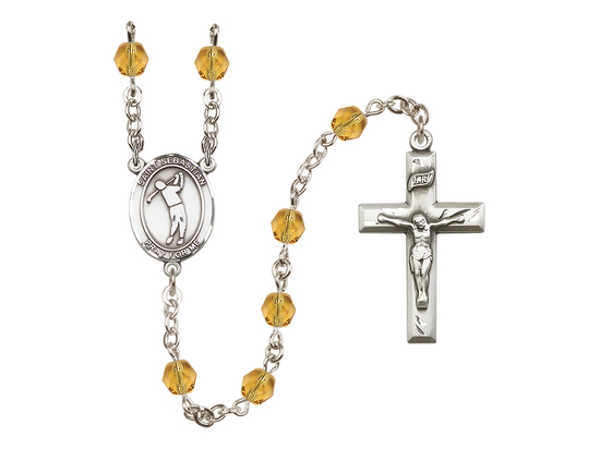 Saint Sebastian/Golf<br>R6000-8162 6mm Rosary<br>Available in 12 colors