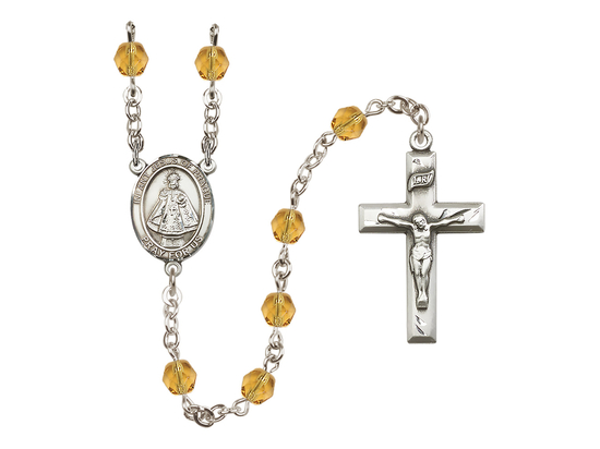 Infant of Prague<br>R6000-8207 6mm Rosary<br>Available in 12 colors