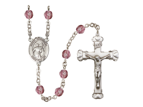 Saint Theodore Stratelates<br>R6001-8415 6mm Rosary<br>Available in 12 colors