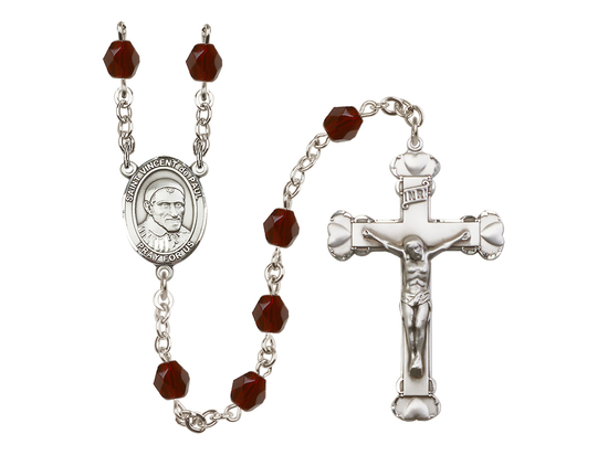 Saint Vincent de Paul<br>R6001-8134 6mm Rosary<br>Available in 12 colors