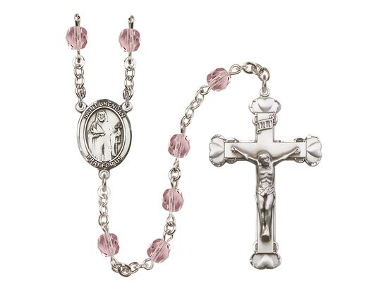 Saint Brendan the Navigator<br>R6001-8018 6mm Rosary<br>Available in 12 colors