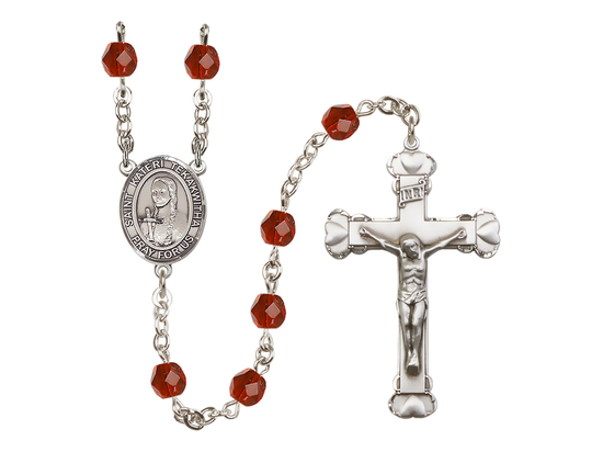 Saint Kateri Tekakwitha<br>R6001-8438 6mm Rosary<br>Available in 12 colors