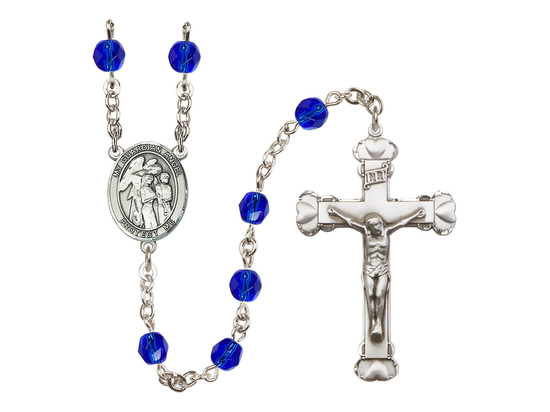 Guardian Angel w/Children<br>R6001-8439 6mm Rosary<br>Available in 12 colors