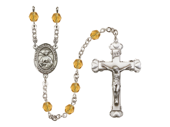 Saint Catherine Laboure<br>R6001-8021 6mm Rosary<br>Available in 12 colors