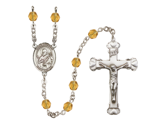 Saint Meinrad of Einsiedeln<br>R6001-8307 6mm Rosary<br>Available in 12 colors