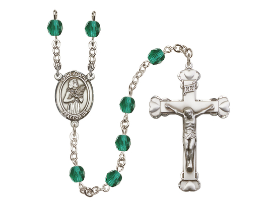 Saint Agatha<br>R6001-8003 6mm Rosary<br>Available in 12 colors