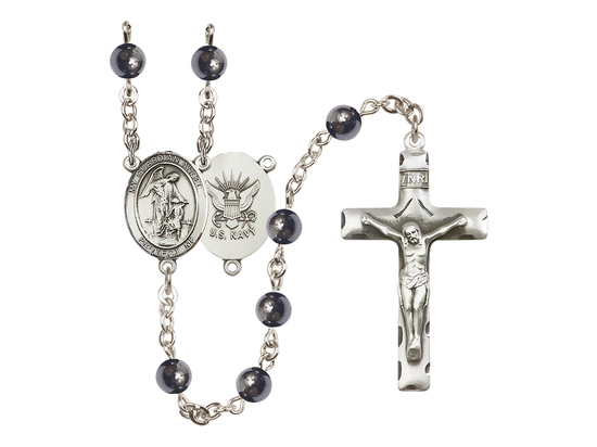 Guardian Angel/Navy<br>R6002-8118--6 6mm Rosary