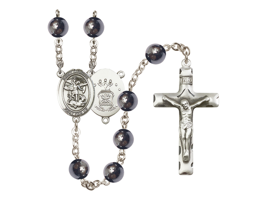 Saint Michael the Archangel/Air Force<br>R6003-8076--1 8mm Rosary