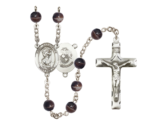 Saint Christopher/Marines<br>R6004-8022--4 7mm Rosary