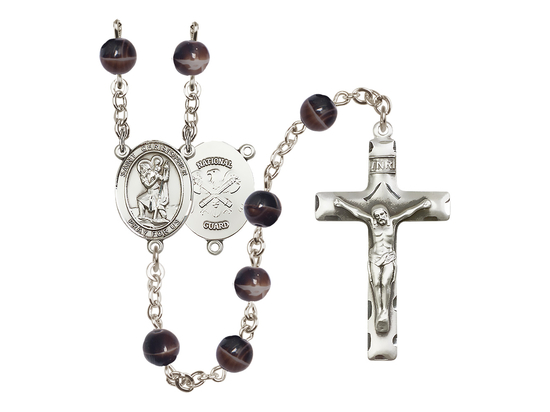 Saint Christopher/National Guard<br>R6004-8022--5 7mm Rosary