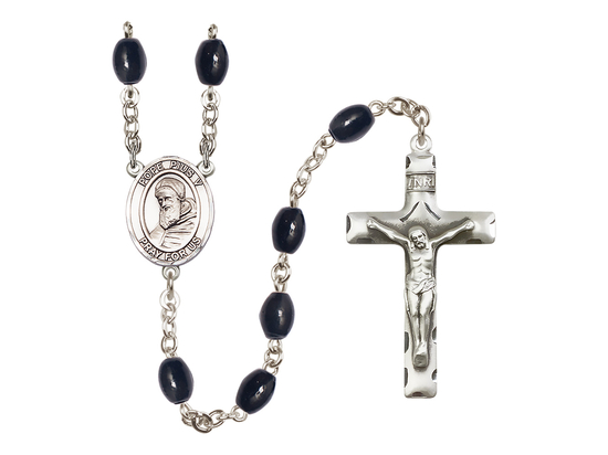 Saint Pius X<br>R6006 8x6mm Rosary