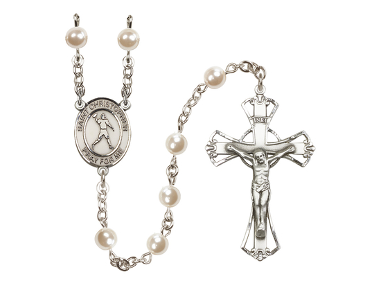 Saint Christopher/Football<br>R6011-8151 6mm Rosary