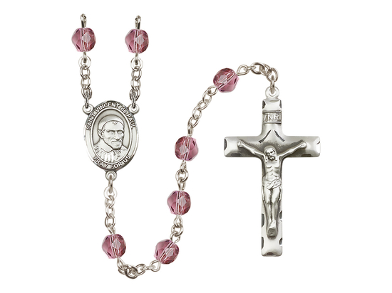 Saint Vincent de Paul<br>R6013-8134 6mm Rosary<br>Available in 12 colors