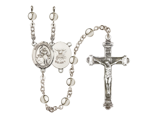 Saint Joan of Arc/Navy<br>R6014-8053--6 6mm Rosary