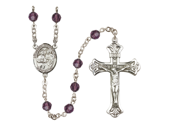 Saints Cosmas & Damian<br>R9401-8132 6mm Rosary<br>Available in 12 colors