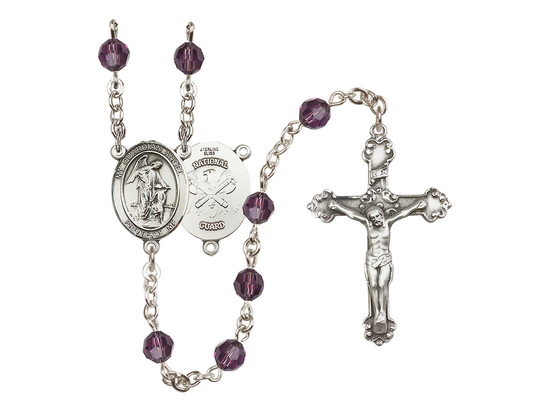 Guardian Angel / Nat'l Guard<br>R9402-8118--5 6mm Rosary<br>Available in 12 colors