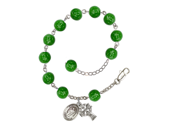 Saint Patrick<br>RB0114 Shamrock Rosary Bracelet