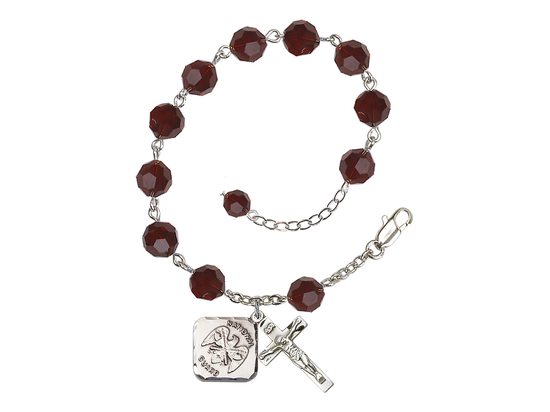 National Guard Diamond<br>RB0870-1180--5 8mm Rosary Bracelet<br>Available in 19 colors
