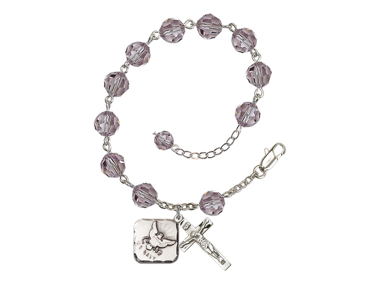 Navy Diamond<br>RB0870-1180--6 8mm Rosary Bracelet<br>Available in 19 colors