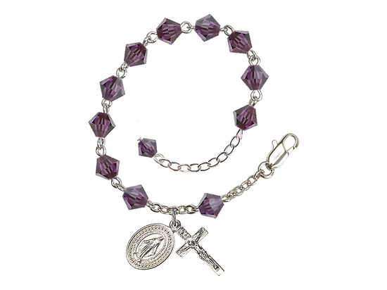 Miraculous<br>RB0887 6mm Rosary Bracelet<br>Available in 14 colors