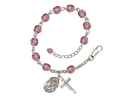 Our Lady of All Nations<br>RB6000-9242 6mm Rosary Bracelet<br>Available in 11 colors