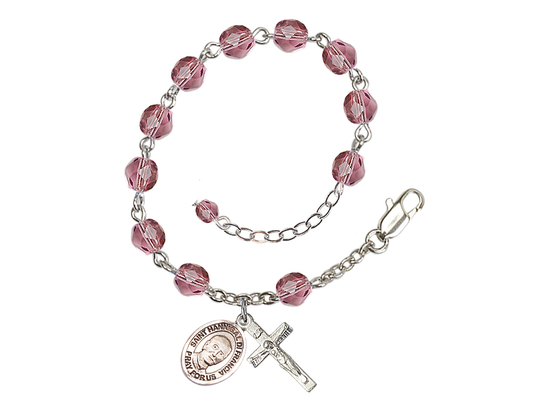 Saint Hannibal<br>RB6000-9327 6mm Rosary Bracelet<br>Available in 11 colors