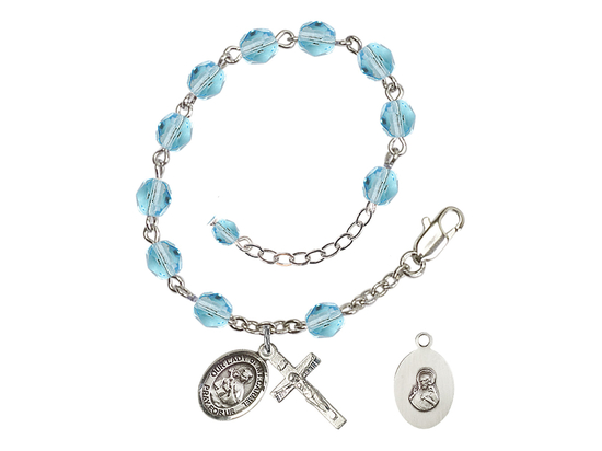 Our Lady of Mount Carmel<br>RB6000-9243 6mm Rosary Bracelet<br>Available in 11 colors