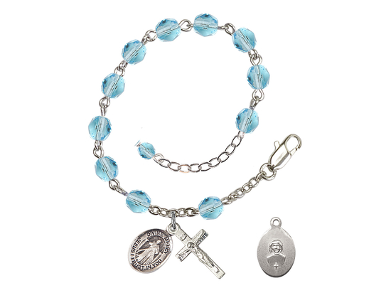 Divine Mercy<br>RB6000-9366 6mm Rosary Bracelet<br>Available in 11 colors