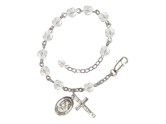 Saint Rose of Lima<br>RB6000-9095 6mm Rosary Bracelet<br>Available in 11 colors