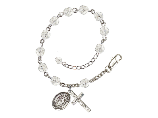Saint Aedan of Ferns<br>RB6000-9293 6mm Rosary Bracelet<br>Available in 11 colors